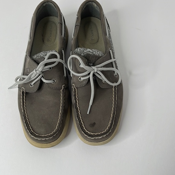 Womens Sperry Topsiders - size 9 - gray with sequins - Picture 3 of 7